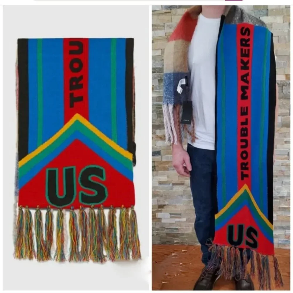 Zara Trouble Makers Fringe Scarf